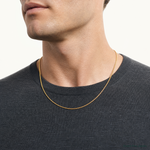 14k 1.5mm Box Chain - Model Shot