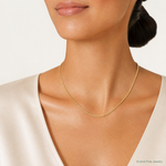 14k 2.5mm Box Chain - Model Shot