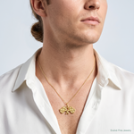 14k Racing Flags Charm - Model Shot