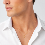 14K Polished Heart Pendant - Model Shot