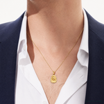 14k 3-D Firefighter Hat Pendant - Model Shot