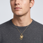 14k Solid Polished Open-Backed Scorpion Pendant - Model Shot