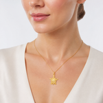 14K Solid Polished 3-D Moveable Turtle Pendant - Model Shot