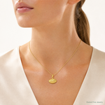 14K Polished 3-D Football Charm - Model Shot