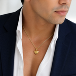 14K Polished 3-D Puffed Heart Pendant - Model Shot