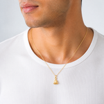 14k 3-D Moveable Bell Pendant - Model Shot
