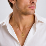14k 30 in Heart Cut-out Pendant - Model Shot