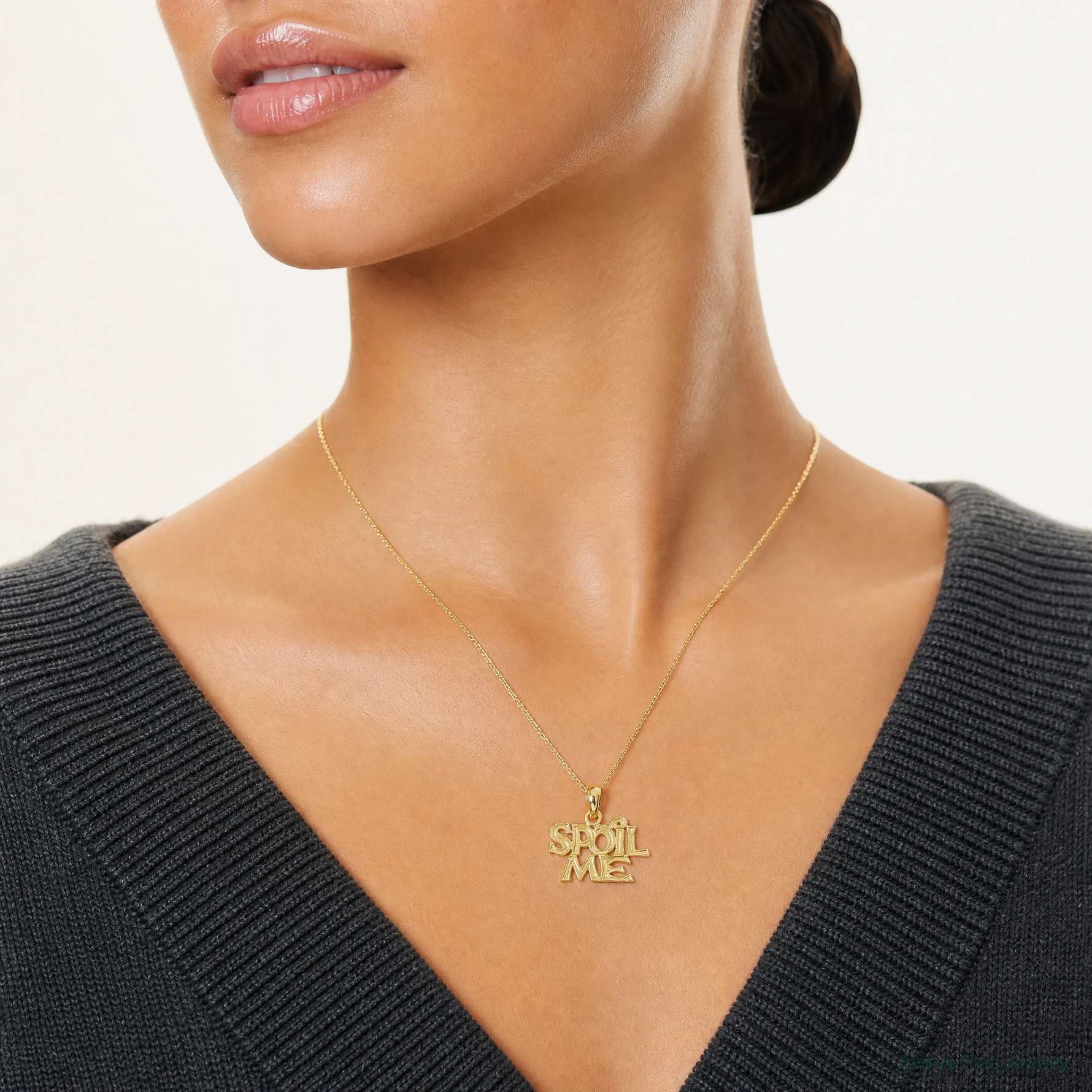 14K SPOIL ME Charm - Model Shot