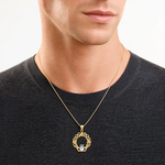 14k Rhodium Claddagh Pendant - Model Shot