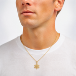 14k Snowflake Pendant - Model Shot