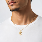 14k 3-D Nefertiti Pendant - Model Shot