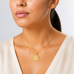 14k POLICE Badge Pendant - Model Shot