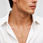 14k 3-D Moveable Scissors Pendant - Model Shot