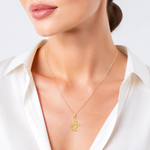 14k 3-D Virgo Zodiac Charm - Model Shot