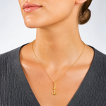 14k 3-D Anchor w/Shackle and Entwined Rope Pendant - Model Shot