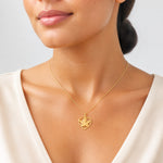 14k Angel in Heart Charm - Model Shot