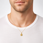14k Small Polished Angel Charm - Model Shot