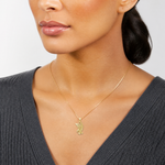 14k Eagle Landing Pendant - Model Shot