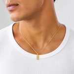 14k w/ Rhodium Owl Pendant - Model Shot