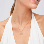 14k I HEART MY CATS Charm - Model Shot