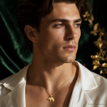 14k Elephant Pendant - Model Shot