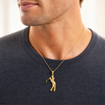 14k 3-D Golfer in Swing Charm - Model Shot