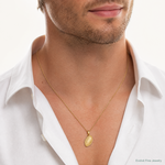 14k Football Pendant - Model Shot
