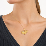 14k Soccer Shoe Kicking Ball Charm - Model Shot