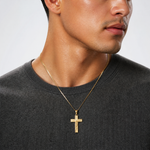 14k Crucifix Pendant - Model Shot