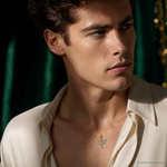 14k w/Rhodium Dragonfly Pendant - Model Shot