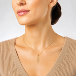 14K Ichthus Fish W/ JESUS Pendant - Model Shot