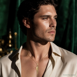 14K Angel Wing Pendant - Model Shot