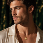 14K Elephant Pendant - Model Shot