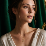 14k White Rhodium Diamond-cut Sitting Cat Pendant - Model Shot