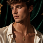 14K Anchor with Heart Pendant - Model Shot