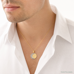 14K w/ Rhodium LOVE YOU TO THE MOON AND BACK Pendant - Model Shot