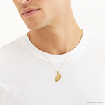 14K Football Pendant - Model Shot