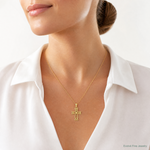 14K Celtic Knot Cross - Model Shot