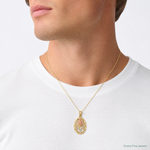 14K Two-tone w/White Rhodium Lady of Guadalupe 15 Pendant - Model Shot