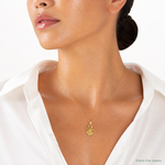 14K D/C Paint Palette Pendant - Model Shot