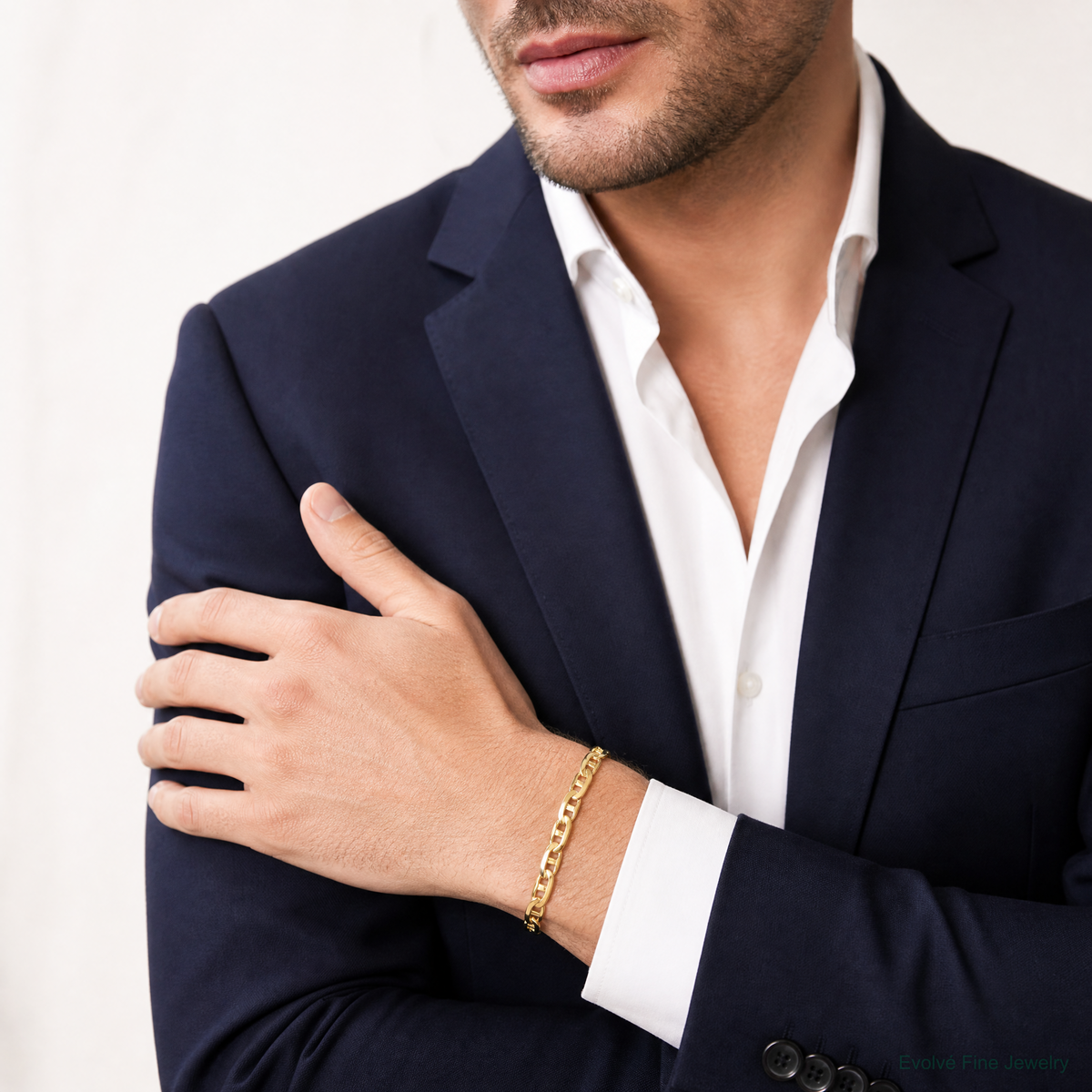 14k 6.25mm Concave Anchor Chain - Model Shot