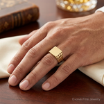 14k 12.5x12.0mm Open Back Mens Signet Ring - Model Shot