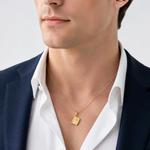 14K  3D Lords Prayer Bible Pendant - Model Shot