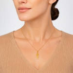 14k Ichthus Fish Pendant - Model Shot
