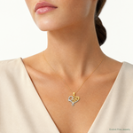 14k and Rhodium LOVE Pendant - Model Shot