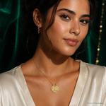 14k Two-tone BEST FRIENDS Break Apart Heart Pendant - Model Shot