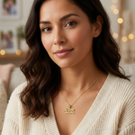14K TE AMO MAMA Charm - Model Shot
