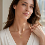 14K I HEART MY MOM Charm - Model Shot