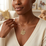 14K BEST MOM Charm - Model Shot
