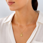 14K 100% CANCER Zodiac Charm - Model Shot